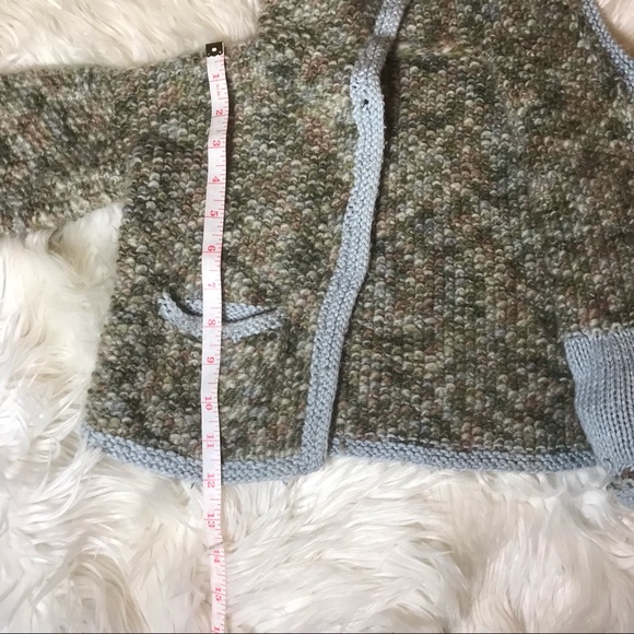 3T handmade knit wool blend hoodie sweater - Picture 2 of 5